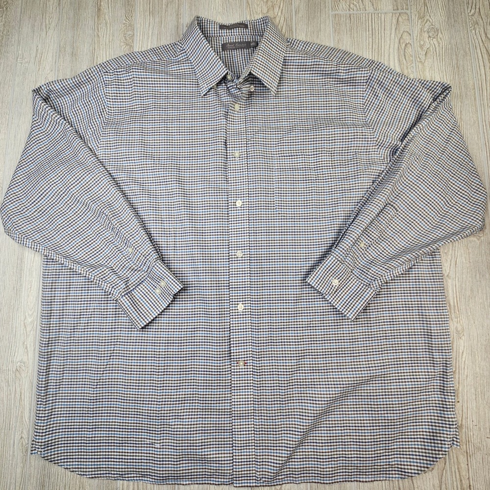 Daniel Cremieux Signature Collection Mens XXL Mini Check Button Down Shirt